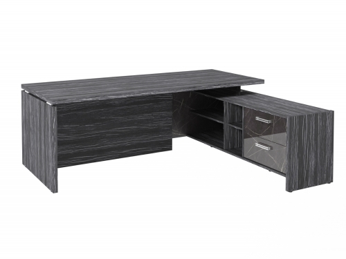 Стол с опорной тумбой FI-121R.GG Древесина Графит/Камень Пьетра Гриджиа черный Стол с опорной тумбой FI-121R.GG Древесина Графит/Камень Пьетра Гриджиа черный