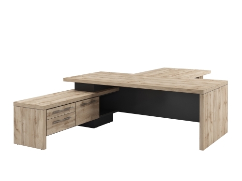 Стол руководителя с опорной тумбой Т-822.0000Л (L) с брифингом Стол руководителя с опорной тумбой Т-822.0000Л (L) с брифингом