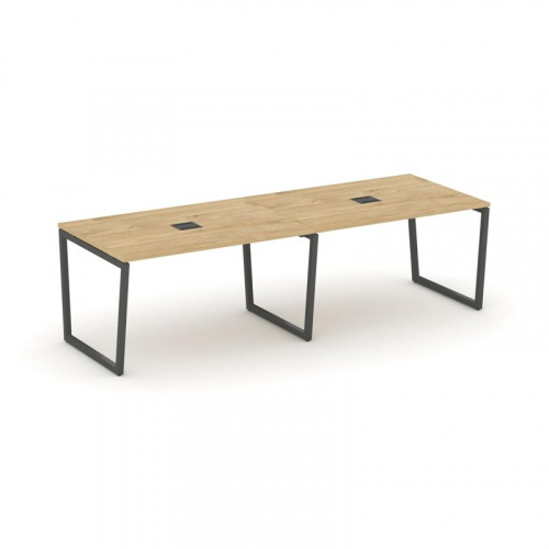 Style Project Стол переговорный SN-4T2.SPRG-013 Акация Лорка/Металл Антрацит/Заглушка Металл Антраци фото 22