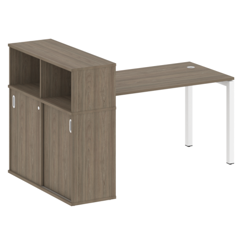 Стол офисный с шкафом-купе на П-обр. м/к Metal System Quattro 50БП.РС-СШК-3.3 фото 3 Стол офисный с шкафом-купе на П-обр. м/к Metal System Quattro 50БП.РС-СШК-3.3 фото 3