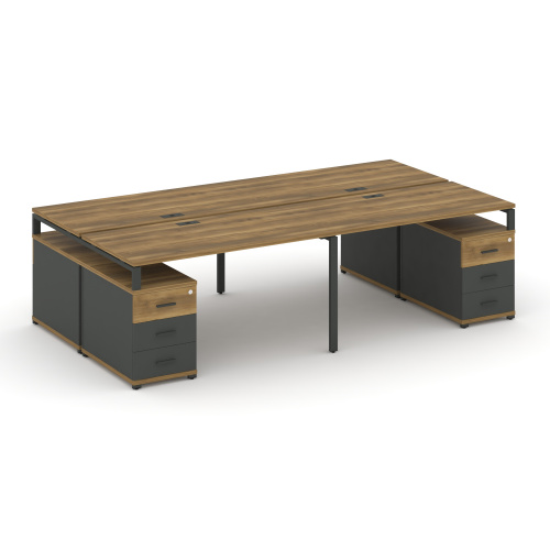 Бенч-система на 4 места с 2 опорными тумбами Concept CN.DRS-328 Бенч-система на 4 места с 2 опорными тумбами Concept CN.DRS-328