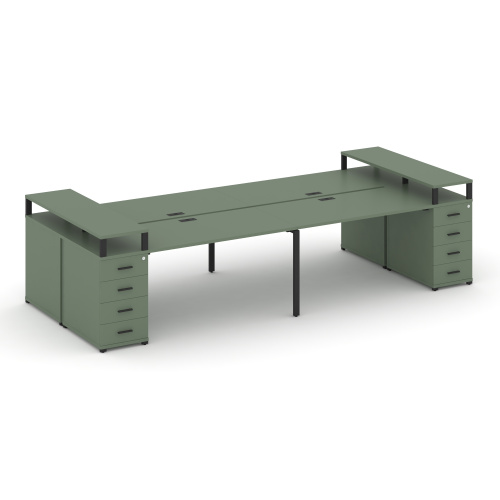 Бенч-система на 4 места с 2 опорными тумбами Concept CN.DRS-443 Бенч-система на 4 места с 2 опорными тумбами Concept CN.DRS-443