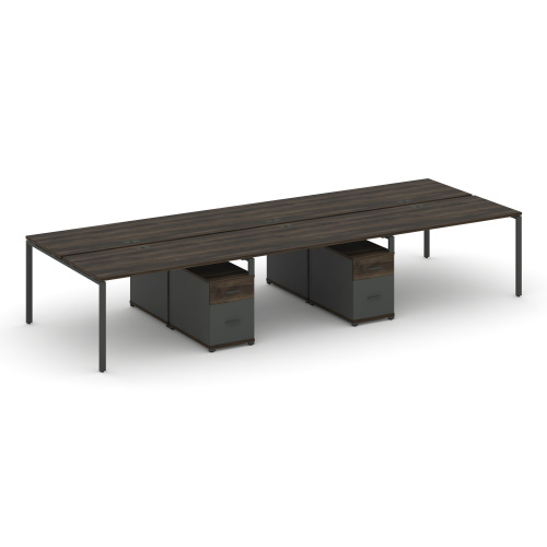 Бенч-система на 6 мест с 2 опорными тумбами Concept CN.DRS-345 фото 3