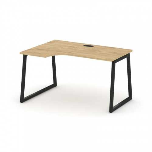 Style Project Стол рабочий эргоном. SN-4T1.SPA-001(L) Акация Лорка/Металл Антрацит/Заглушка Пластик Style Project Стол рабочий эргоном. SN-4T1.SPA-001(L) Акация Лорка/Металл Антрацит/Заглушка Пластик