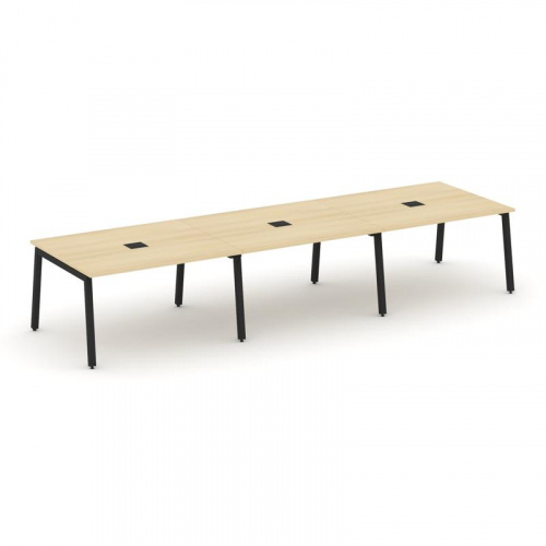 Style Project Стол переговорный SN-5A.SPRG-053 Тиквуд Светлый/Металл Белый 4410*1180*750 фото 4