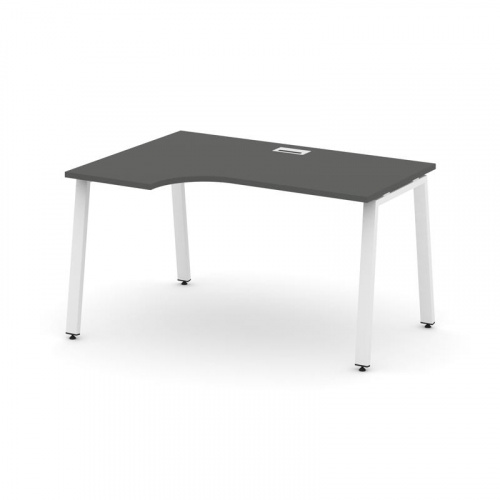 Style Project Стол рабочий эргоном. SN-6A.SPA-012(L) Антрацит/Металл Белый 1580*700/980*750 фото 28