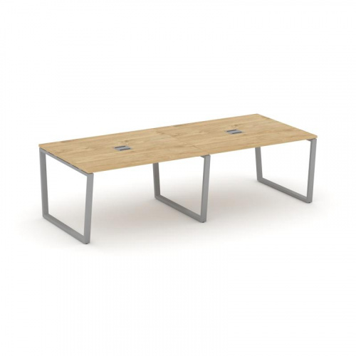 Style Project Стол переговорный SN-6T2.SPRG-043 Акация Лорка/Металл Антрацит/Заглушка Металл Антраци фото 2