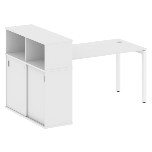 Стол офисный с шкафом-купе на П-обр. м/к Metal System Quattro 50БП.РС-СШК-3.3 фото 14 Стол офисный с шкафом-купе на П-обр. м/к Metal System Quattro 50БП.РС-СШК-3.3 фото 14