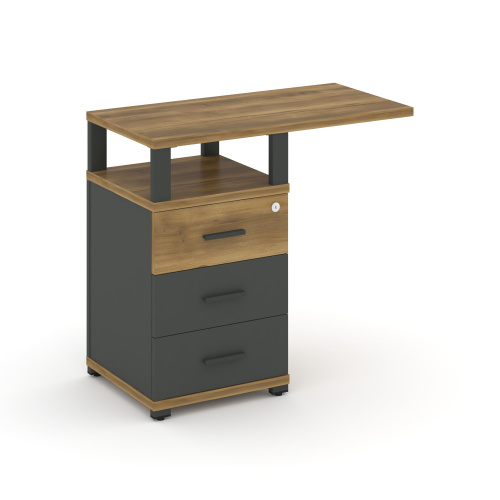 Тумба приставная с 3 ящиками Concept CN.TUS-002 W