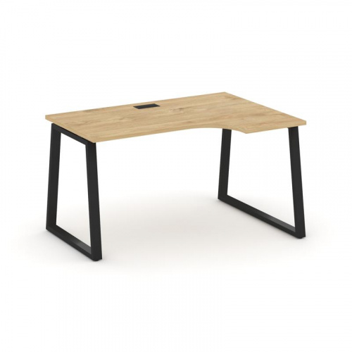 Style Project Стол рабочий эргоном. SN-6T1.SPA-011(R) Акация Лорка/Металл Антрацит/Заглушка Пластик Style Project Стол рабочий эргоном. SN-6T1.SPA-011(R) Акация Лорка/Металл Антрацит/Заглушка Пластик