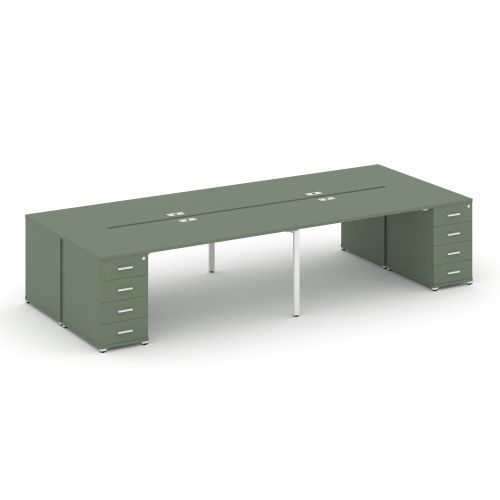 Бенч-система на 4 места с 2 опорными тумбами Concept CN.DRS-427 Бенч-система на 4 места с 2 опорными тумбами Concept CN.DRS-427