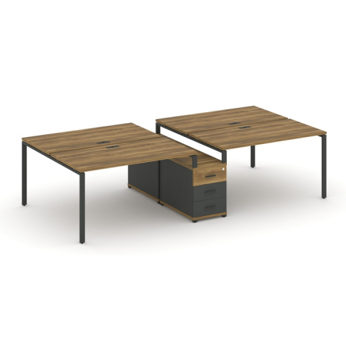 Бенч-система на 4 места с опорной тумбой Concept CN.DRS-312