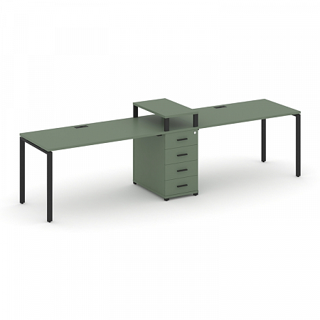 Бенч-система на 2 места с 1 опорной тумбой Concept CN.ORS-417