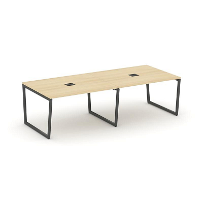 Style Project Стол переговорный SN-4T2.SPRG-042 Акация Лорка/Металл Антрацит/Заглушка Металл Антраци