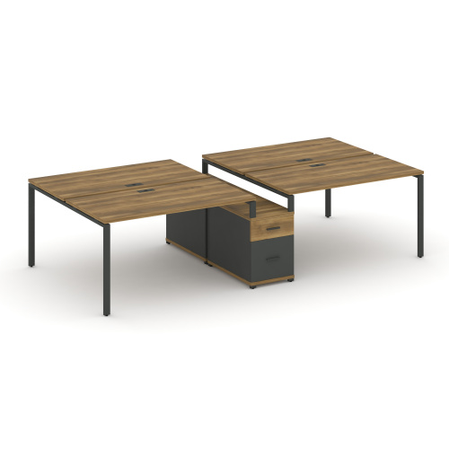 Бенч-система на 4 места с опорной тумбой Concept CN.DRS-315 Бенч-система на 4 места с опорной тумбой Concept CN.DRS-315