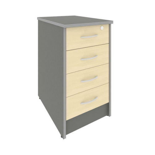 Тумба приставная на 4 ящика с замком Riva А.ТП-4.1F-S Тумба приставная на 4 ящика с замком Riva А.ТП-4.1F-S