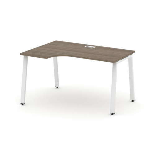 Style Project Стол рабочий эргоном. SN-6A.SPA-012(L) Антрацит/Металл Белый 1580*700/980*750 фото 19