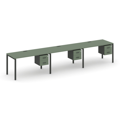 Бенч-система на 3 места с подвесными тумбами Concept CN.ORS-134 фото 2