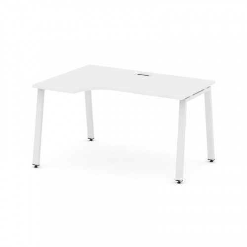 Style Project Стол рабочий эргоном. SN-6A.SPA-012(L) Антрацит/Металл Белый 1580*700/980*750 фото 18