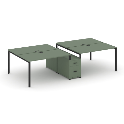 Бенч-система на 4 места с опорной тумбой Concept CN.DRS-315