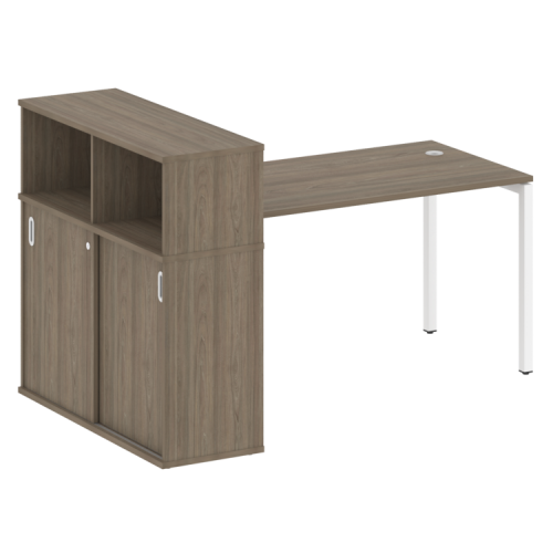 Стол офисный с шкафом-купе на П-обр. м/к Metal System Quattro 40БП.РС-СШК-3.3 фото 2 Стол офисный с шкафом-купе на П-обр. м/к Metal System Quattro 40БП.РС-СШК-3.3 фото 2