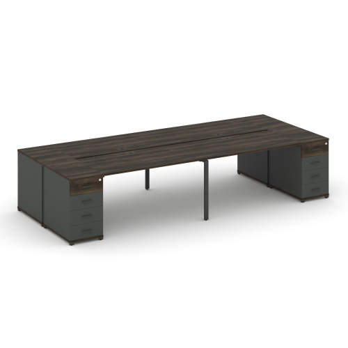 Бенч-система на 4 места с 2 опорными тумбами Concept CN.DRS-427 фото 3 Бенч-система на 4 места с 2 опорными тумбами Concept CN.DRS-427 фото 3