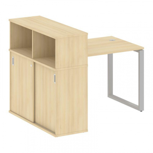 Стол письменный с шкафом-купе на О-обр. м/к Metal System БО.РС-СШК-3.1 фото 15