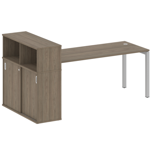 Стол офисный с шкафом-купе на П-обр. м/к Metal System Quattro 50БП.РС-СШК-3.5 фото 2 Стол офисный с шкафом-купе на П-обр. м/к Metal System Quattro 50БП.РС-СШК-3.5 фото 2