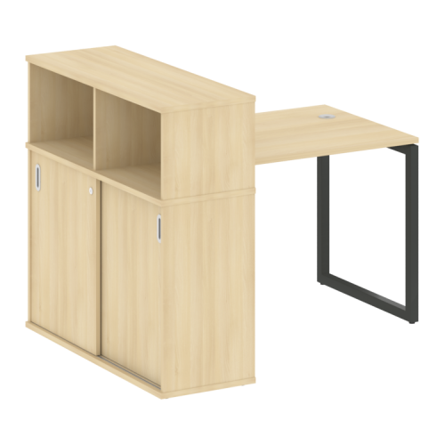 Стол офисный с шкафом-купе на О-обр. м/к Metal System Quattro 40БО.РС-СШК-3.1 фото 12