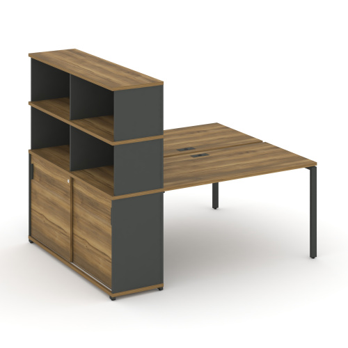 Бенч-система с опорным шкафом-купе с надставкой Concept CN.DRS-244 Бенч-система с опорным шкафом-купе с надставкой Concept CN.DRS-244