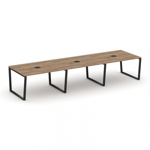 Style Project Стол переговорный SN-6T2.SPRG-053 Акация Лорка/Металл Антрацит/Заглушка Металл Антраци фото 7