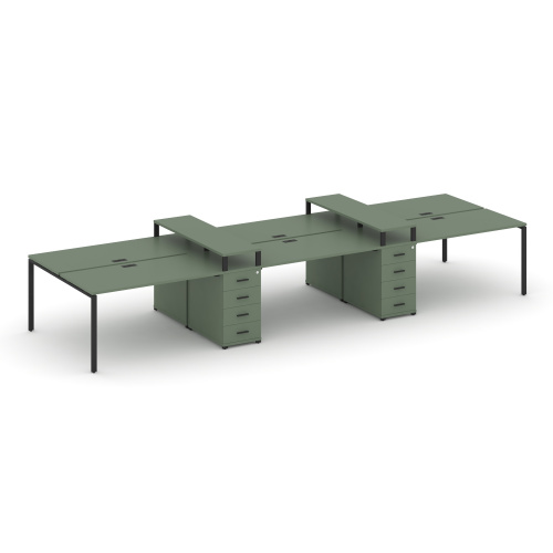 Бенч-система на 6 мест с 2 опорными тумбами Concept CN.DRS-466 Бенч-система на 6 мест с 2 опорными тумбами Concept CN.DRS-466