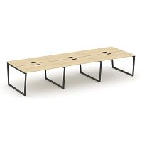 Style Project Рабочая станция 2-х сторон. SN-4T2.DRS-073 Акация Лорка/Металл Антрацит/Заглушка Пласт