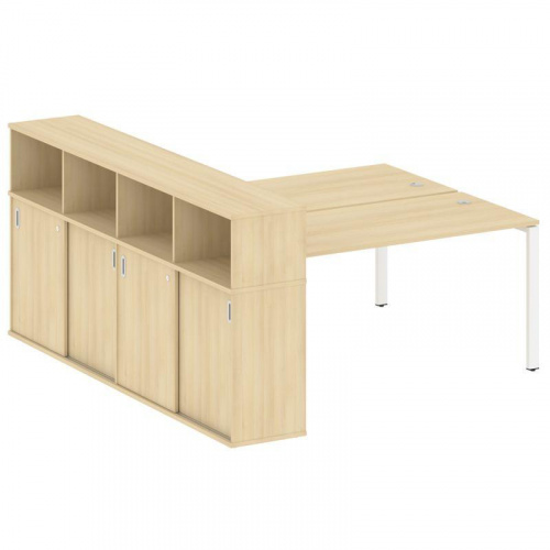 Бенч-система с шкафом-купе на П-обр. м/к Metal System БП.РС-СШК-4.4 Бенч-система с шкафом-купе на П-обр. м/к Metal System БП.РС-СШК-4.4