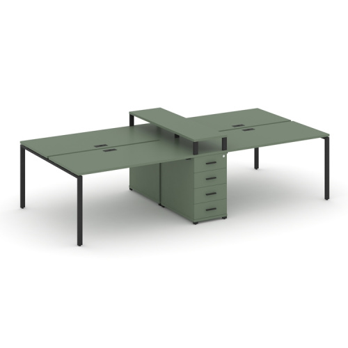 Бенч-система на 4 места с 1 опорной тумбой Concept CN.DRS-435 Бенч-система на 4 места с 1 опорной тумбой Concept CN.DRS-435