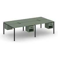 Бенч-система на 4 места с подвесными тумбами Concept CN.DRS-137