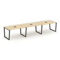 Style Project Стол переговорный SN-6T2.SPRG-022 Акация Лорка/Металл Антрацит/Заглушка Металл Антраци