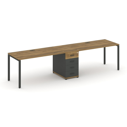 Бенч-система на 2 места с 1 опорной тумбой Concept CN.ORS-404