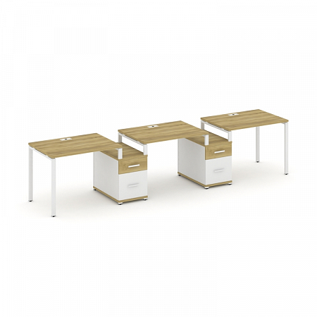 Бенч-система на 3 места с 2 опорными тумбами Concept CN.ORS-329