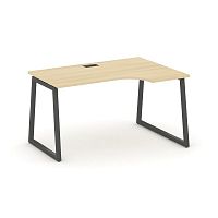Style Project Стол рабочий эргоном. SN-4T1.SPA-001(R) Акация Лорка/Металл Антрацит/Заглушка Пластик