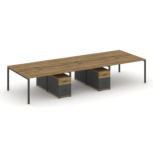 Бенч-система на 6 мест с 2 опорными тумбами Concept CN.DRS-345