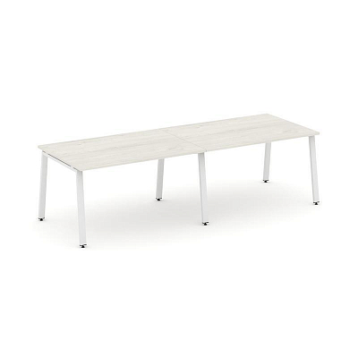 Style Project Стол переговорный SN-6A.SPRG-014.3 Дуб Наварра/Металл Белый 3160*980*750