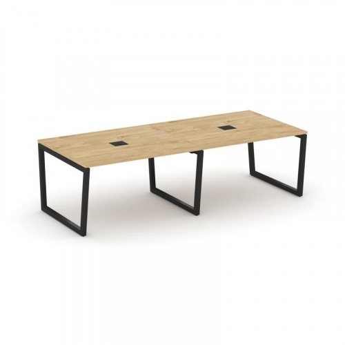 Style Project Стол переговорный SN-5T2.SPRG-043 Акация Лорка/Металл Антрацит/Заглушка Металл Антраци