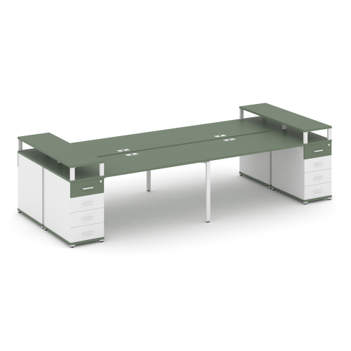 Бенч-система на 4 места с 2 опорными тумбами Concept CN.DRS-444 фото 5 Бенч-система на 4 места с 2 опорными тумбами Concept CN.DRS-444 фото 5