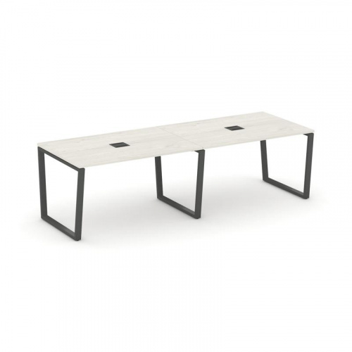 Style Project Стол переговорный SN-6T2.SPRG-013 Акация Лорка/Металл Антрацит/Заглушка Металл Антраци фото 24