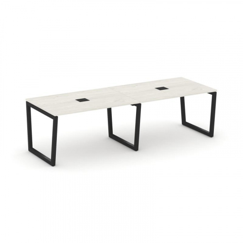 Style Project Стол переговорный SN-5T2.SPRG-013 Акация Лорка/Металл Антрацит/Заглушка Металл Антраци фото 8