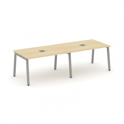 Style Project Стол переговорный SN-5A.SPRG-012 Дуб Табак/Металл Белый 2360*980*750 Style Project Стол переговорный SN-5A.SPRG-012 Дуб Табак/Металл Белый 2360*980*750