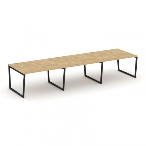 Style Project Стол переговорный SN-4T2.SPRG-053.3 Акация Лорка/Металл Антрацит 4410*1180*750