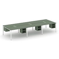 Бенч-система на 6 мест с подвесными тумбами Concept CN.DRS-147