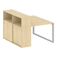 Бенч-система с шкафом-купе на О-обр. м/к Metal System БО.РС-СШК-2.1